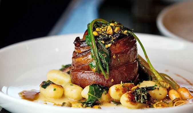 The Boiler Room signature dishes Pork Belly, Wagyu Flank Steak, Crispy Chicken Livers, Wagyu Sirloin Steak, Monkfish
